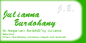 julianna burdohany business card